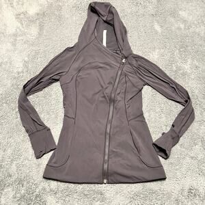 Lululemon Sweater Women 8 Gray Purple Every Journey Hoodie Office Workwear